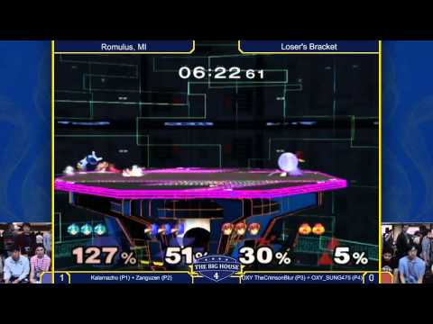 TBH4 - OXY TheCrimsonBlur & OXY_SUNG475 Vs. Kalamazhu & Zanguzen - SSBM Doubles - Melee