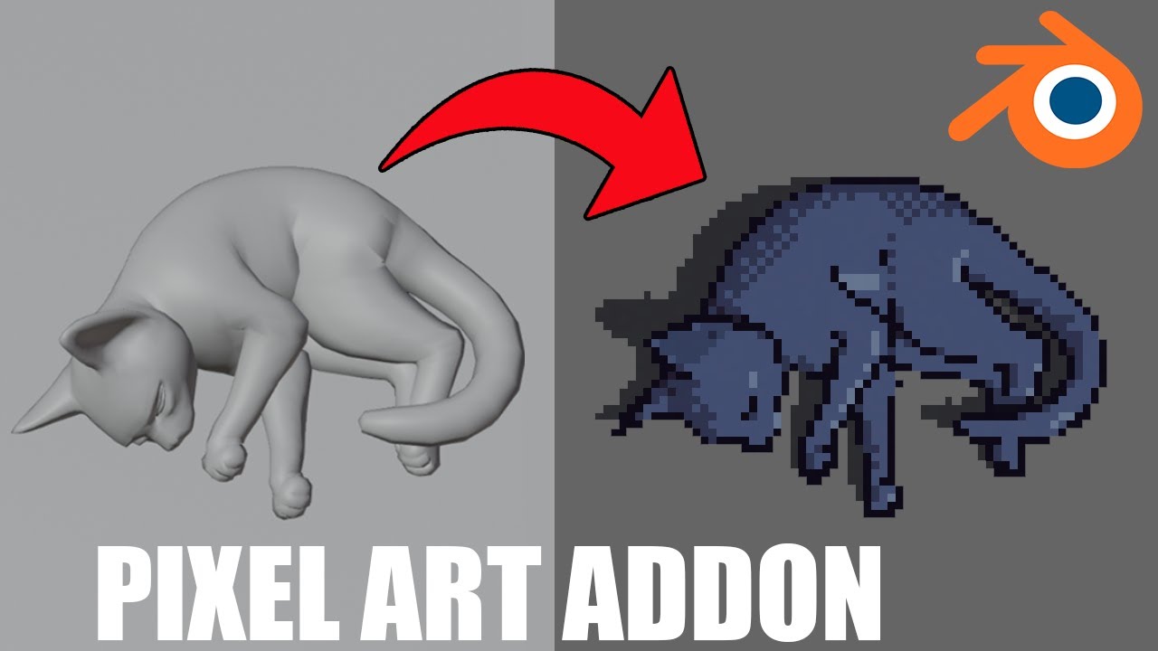 Arte de píxeles con Eevee - complemento de mezclador gratis - YouTube