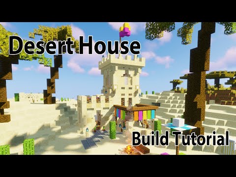 Jax and Wild - Minecraft: Desert House (Sand Castle) Build Tutorial |  Easy