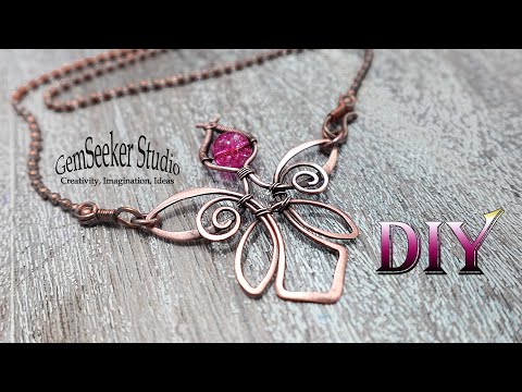 DIY. Celtic Angel Guard pendant for beginners. Creating Stunning Art from Ordinary Wire.