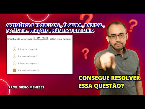 Simplificando a expressão Imagem associada para resolução da questão obtém-se um número: #concursos