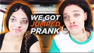 &quot;WE GOT JUMPED PRANK&quot; ON HUSBAND &amp; BOYFRIEND!! **they freaked out**