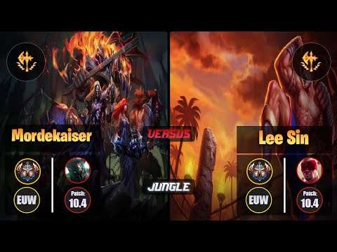 Challenger MORDEKAISER [Conqueror] (Jungle) VS  LEE SIN - Challenger EUW Patch 10.4