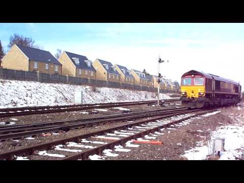 66085 DBSchenker shunting at Buxton URS sidings 10/03/2013