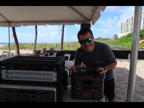 DJ Gig Log - Corporate Beach Event using Battery Power