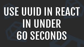 UUID In React | Under 60 Seconds #shorts