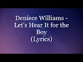 Deniece Williams - Let's Hear It for the Boy (Lyrics HD)