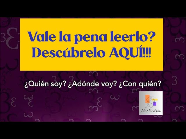 Vídeo relacionado con Las tres preguntas: ¿quién soy? ¿adónde voy? ¿con quién?