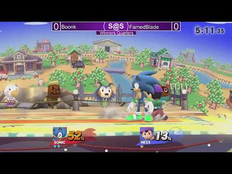 Smash@Sunken 34 Smash4 - Boonk (Ness, Mario) vs FamedBlade (Sonic) - SSB4 WQ