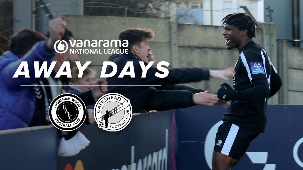 SCENES as Dajaune Brown earns late point! 🤩 | Boreham Wood 1-1 Gateshead | AWAY DAYS