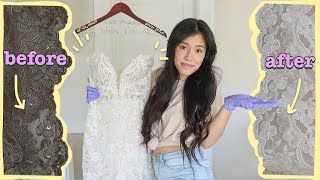 HOW TO CLEAN A WEDDING DRESS - save your money $$$ and wash it at home!!