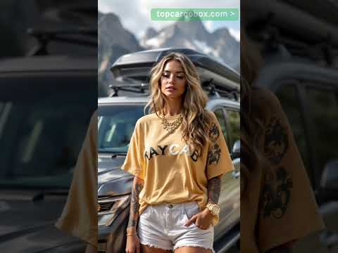 Drive with roof box - topcargobox.com  #carroofrack #roofbox #cargobox #drive #car #vehicle #model