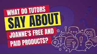 Journey to Excellence: Tutors Reflect on the Value Received from Joanne's Free and Paid Products…