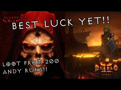 Diablo 2 Resurrected - Loot From 200 Hell Andariel Runs Drop Highlights!