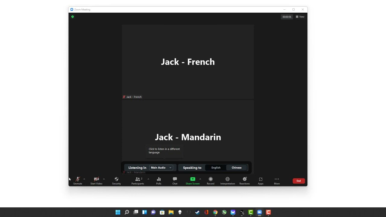 Zoom adds relay interpreting function to version 5.9.6