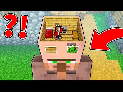 How Did JJ and Mikey Build a SECRET BASE Inside VILLAGER in Minecraft? - Maizen