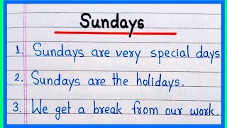 10 lines essay on Sundays in English | My favourite day Sunday essay writing