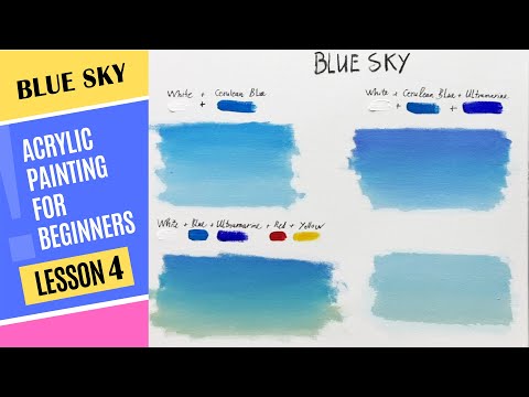 The Beginners Series / Lesson 4/ How to Paint a Simple Blue Sky