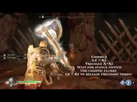 God of War  Tutorial Avançado de Combate de Arremesso de Precisão com Interruptor de Arma Heimdall