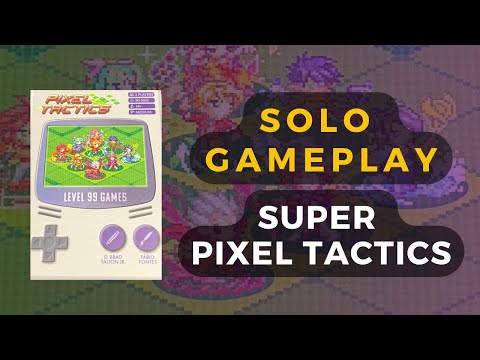 (Gamefound Preview) Super Pixel Tactics Board Game Full Solo Gameplay | DaniCha