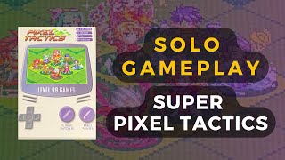 (Gamefound Preview) Super Pixel Tactics Board Game Full Solo Gameplay | DaniCha