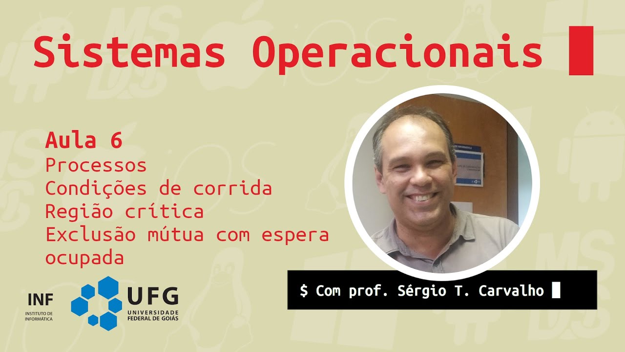 Sistemas Operacionais - Aula 6 - Processos: Condições de corrida, Região crítica,  Exclusão mútua