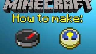 MINECRAFT HOW TO MAKE A COMPASS AND CLOCK