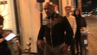 Mike Tyson Scares Jake Paul Bodyguards to Show He is Ready to Fight Anybody unlike Floyd Mayweather video