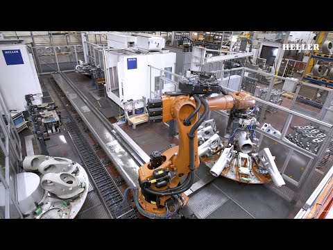 HELLER H 6000 & 8000 with KUKA robot cell | Part handling