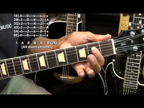 How I Play BACK IN BLACK AC/DC On Electric Guitar Tutorial EASY @EricBlackmonGuitar