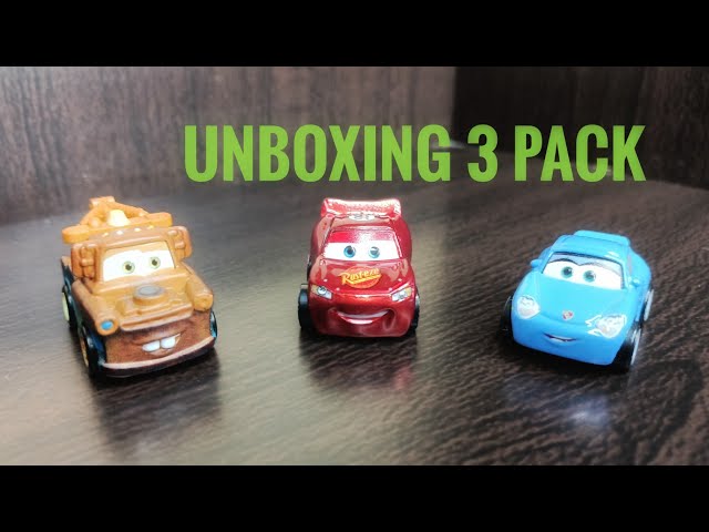 Vídeo relacionado con Mattel Disney Cars Pack de 3 mini vehículos (Modelos surtidos, selección aleatoria), coches de juguete niños +3 años, GKG01