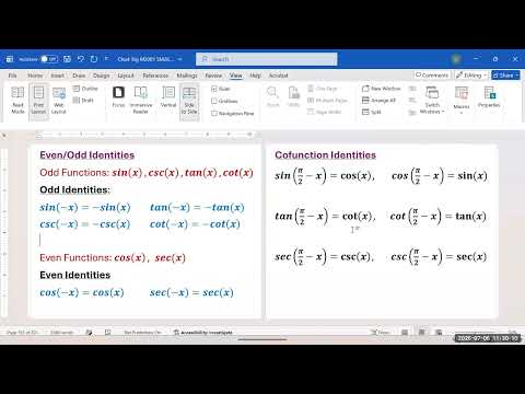 Lec17 Chp5 M2001 Summer26 Simplifying Trig Expression & Solving Trig Equations