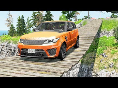 Cars vs Suspension Bridge - BeamNG drive