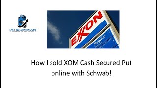How to sell a Cash Secured Put online with Schwab