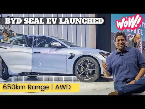 BYD Seal Electric Launched | Walkaround & First Look | 650km Range & 0-100 in 3.8 sec