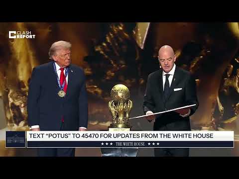 US President Donald Trump receives inaugural FIFA Peace Prize  2025