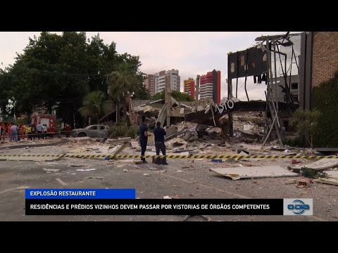 Após explosão de restaurante, residências e prédios vizinhos passam por vistorias 21 12 2022