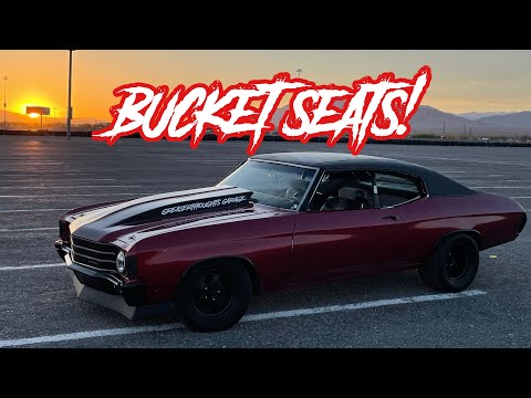 Installing Bucket seats on the Chevelle! Procar seats by Scat!