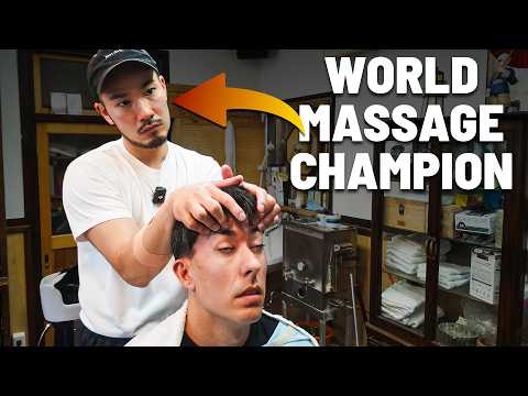 World Massage Champion Gave me a Super Relaxing Head Massage at Yamaguchi Barbershop 😵💫