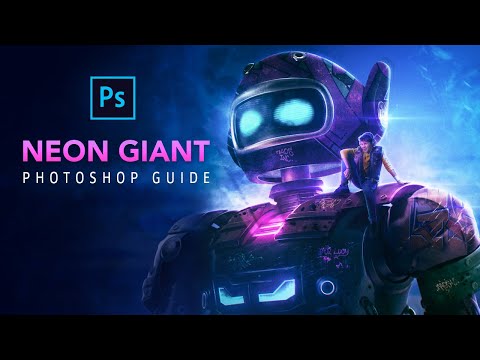 Create a NEON GIANT! Photoshop Tutorial - GuideRunner EP5