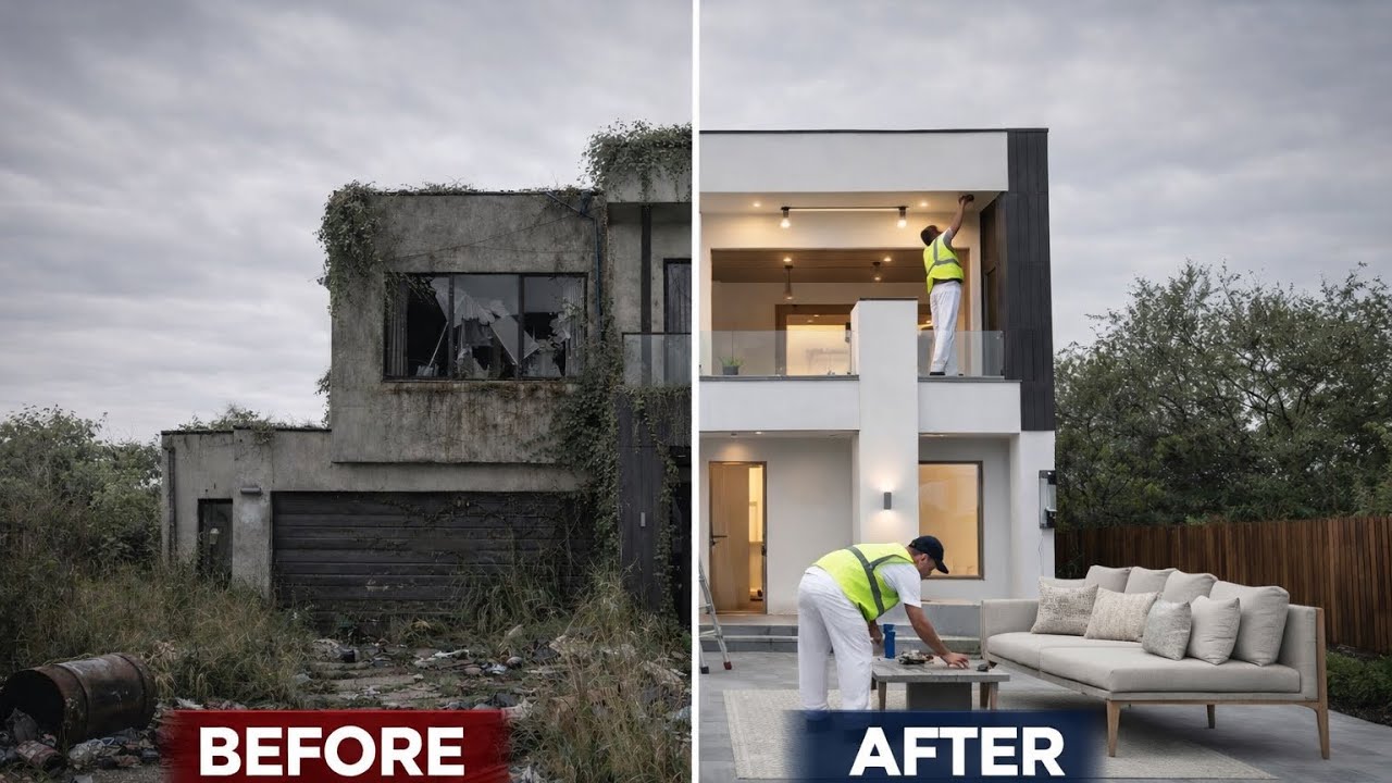 Abandoned house to new house [the future forge] using all free AI tools