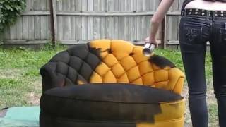 Spraypainting a Chair / Fabric Restoration