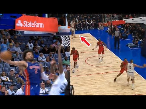 Cade Cunningham crazy reverse layup and Nikola Jokic insane pass but Cam Johnson sells