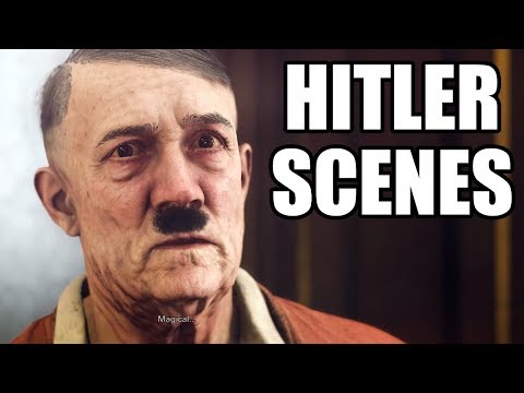 WOLFENSTEIN 2 The New Colossus - All Hitler Scenes