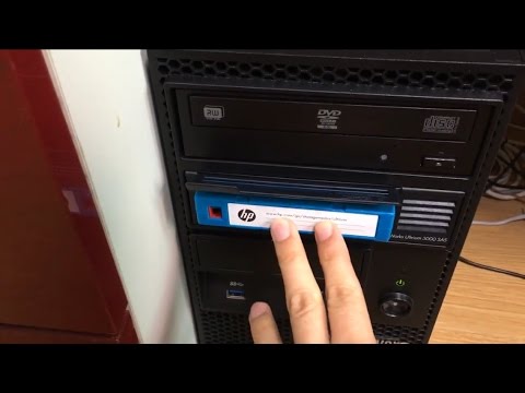 HP StorageWorks Ultrium 3000 SAS LTO-5 Tape-Backup Drive Working Video