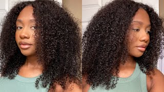 NATURAL V-PART WIG INSTALL | BEGINNER FRIENDLY | Ft. Unice Hair