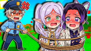【極悪人！？】しのぶが指名手配犯になった！？４人のアニメキャラを捕まえろ！【 マイクラ / まいくら / Minecraft 】