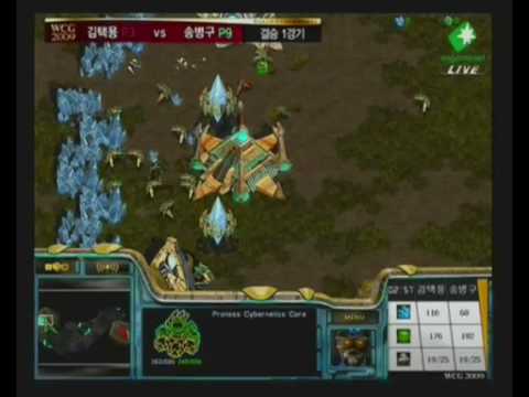 Dual with DejaVu - Bisu vs Stork @ Korea WCG 2009 Finals - Set 1 - Part1/2