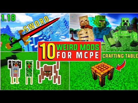 Top 10 Weird Minecraft Mods For Minecraft PE || Funniest Minecraft Mods For MCPE || UG Adventure ||