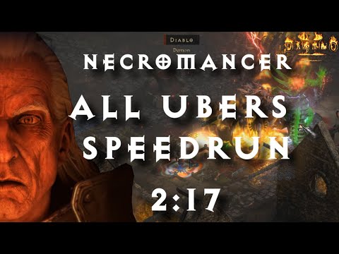2.4 NEW Necro Build All Ubers Speedrun 2:17 Diablo 2 Resurrected Uber Tristram Necromancer Patch 2.4